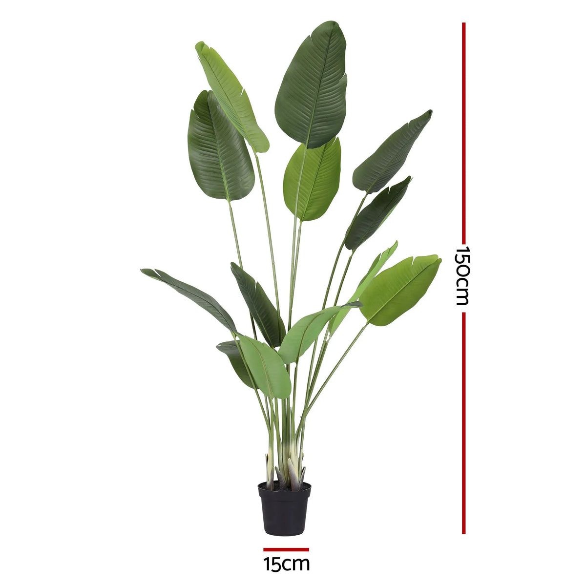 Artiss 150cm Artificial Bird of Paradise Plant Lifelike Textured Leaves Wipe-Clean Indoor Home Decor - Image 2