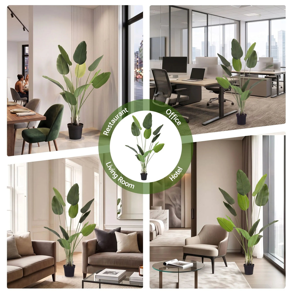 Artiss 150cm Artificial Bird of Paradise Plant Lifelike Textured Leaves Wipe-Clean Indoor Home Decor - Image 8