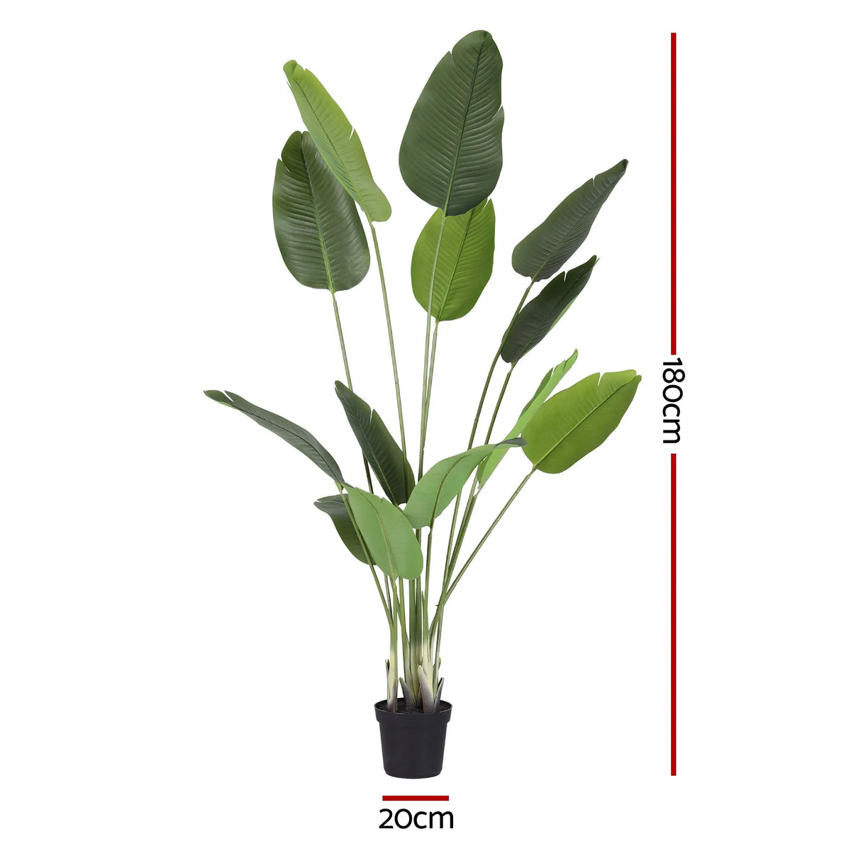 Artiss 180cm Artificial Bird of Paradise Plant Lifelike Textured Leaves Wipe-Clean Indoor Home Decor - Image 2