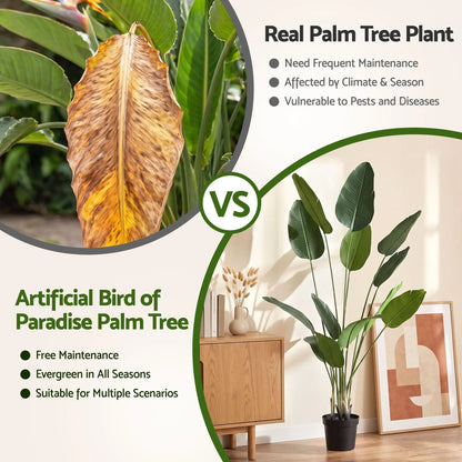Artiss 180cm Artificial Bird of Paradise Plant Lifelike Textured Leaves Wipe-Clean Indoor Home Decor - Image 6