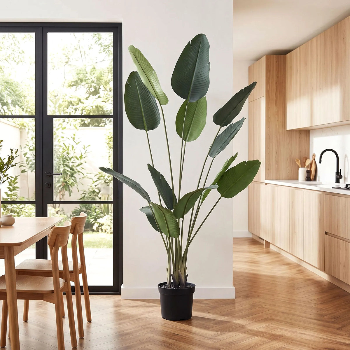 Artiss 180cm Artificial Bird of Paradise Plant Lifelike Textured Leaves Wipe-Clean Indoor Home Decor - Image 7