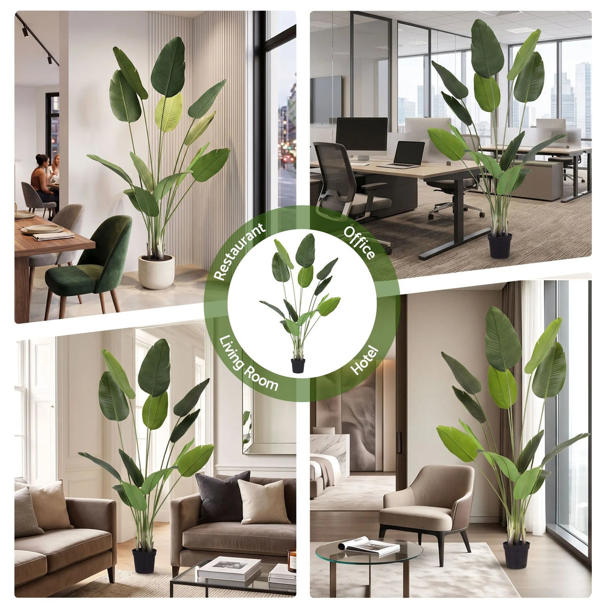 Artiss 180cm Artificial Bird of Paradise Plant Lifelike Textured Leaves Wipe-Clean Indoor Home Decor - Image 8