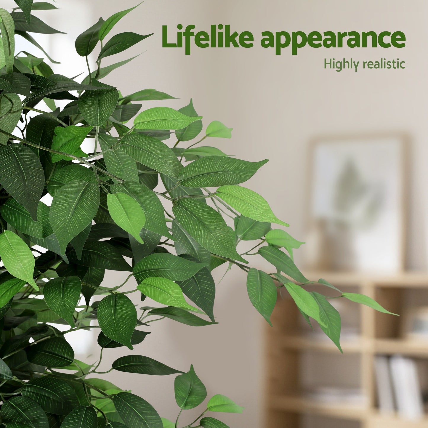 Artiss 180cm Artificial Ficus Tree Faux Trees Indoor Decor Artificial Plants Lifelike Plant 1.8M - Image 6