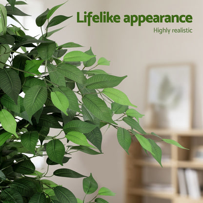 Artiss 180cm Artificial Ficus Tree Faux Trees Indoor Decor Artificial Plants Lifelike Plant 1.8M - Image 6