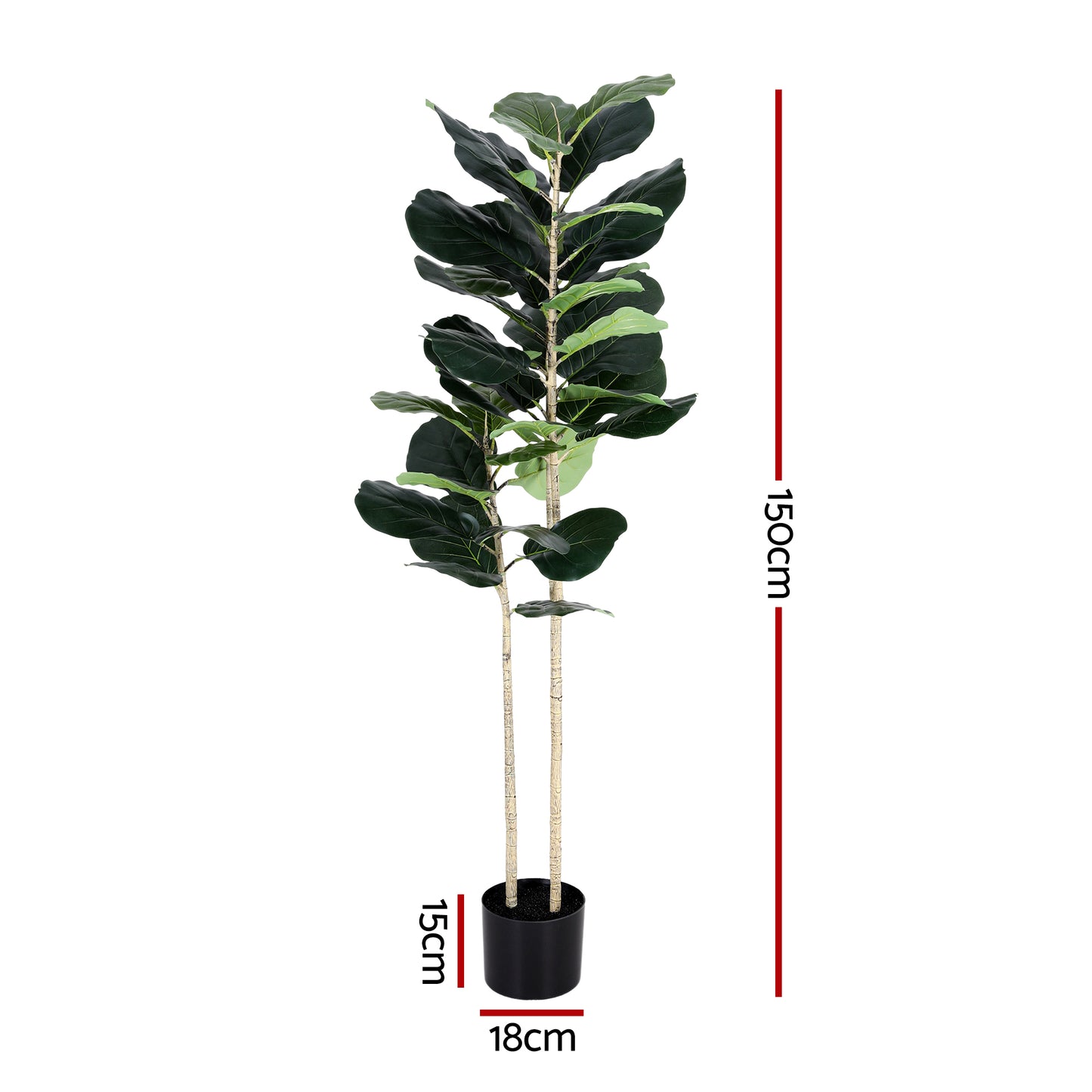 Artiss 150cm Artificial Fiddle Tree Faux Trees Indoor Decor Artificial Plants Lifelike Plant 1.5M - Image 3