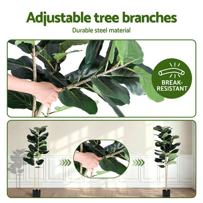 Artiss 150cm Artificial Fiddle Tree Faux Trees Indoor Decor Artificial Plants Lifelike Plant 1.5M - Image 7