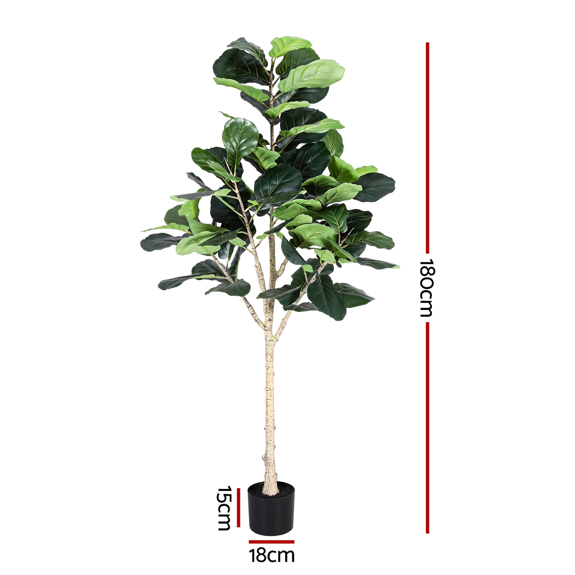 Artiss 180cm Artificial Fiddle Tree Faux Trees Indoor Decor Artificial Plants Lifelike Plant 1.8M - Image 3