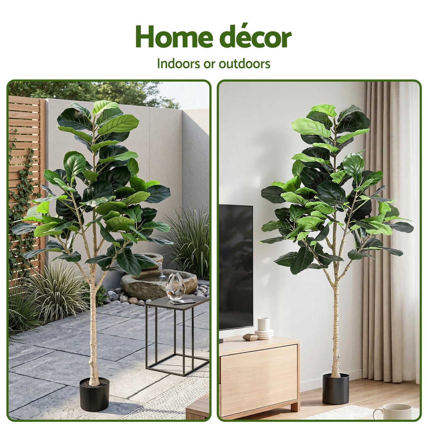 Artiss 180cm Artificial Fiddle Tree Faux Trees Indoor Decor Artificial Plants Lifelike Plant 1.8M - Image 9