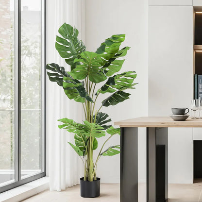 Artiss 140cm Artificial Monstera Tree Faux Trees Indoor Decor Artificial Plants Lifelike Plant 1.4M