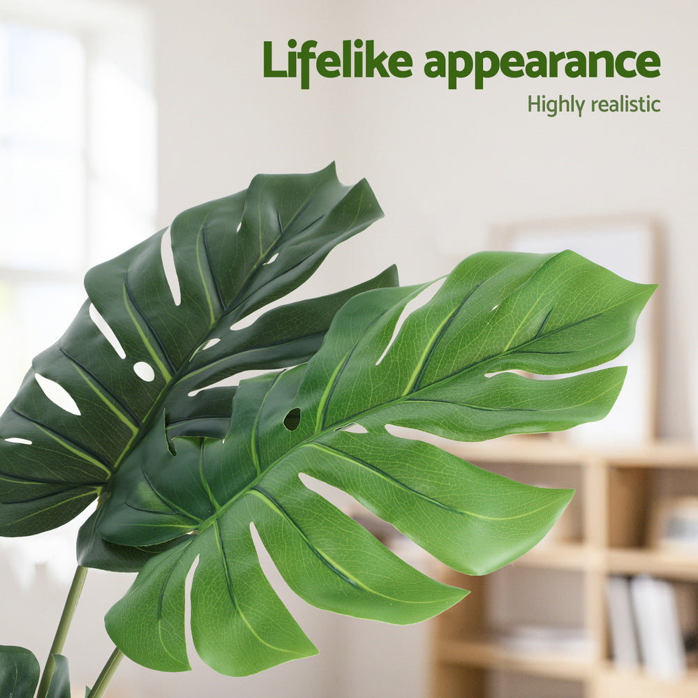 Artiss 140cm Artificial Monstera Tree Faux Trees Indoor Decor Artificial Plants Lifelike Plant 1.4M - Image 6