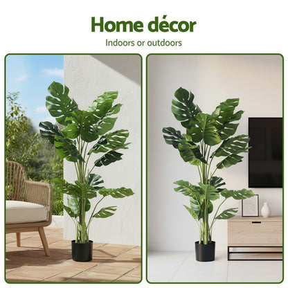 Artiss 140cm Artificial Monstera Tree Faux Trees Indoor Decor Artificial Plants Lifelike Plant 1.4M - Image 7