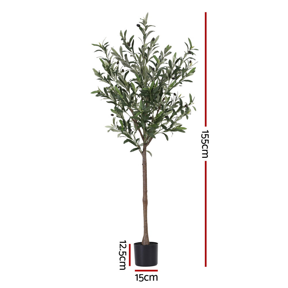 Artiss 155cm Artificial Olive Tree Faux Trees Indoor Decor Artificial Plants Lifelike Plant - Image 3