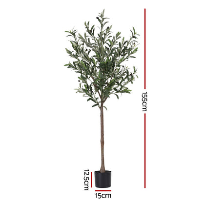 Artiss 155cm Artificial Olive Tree Faux Trees Indoor Decor Artificial Plants Lifelike Plant - Image 3