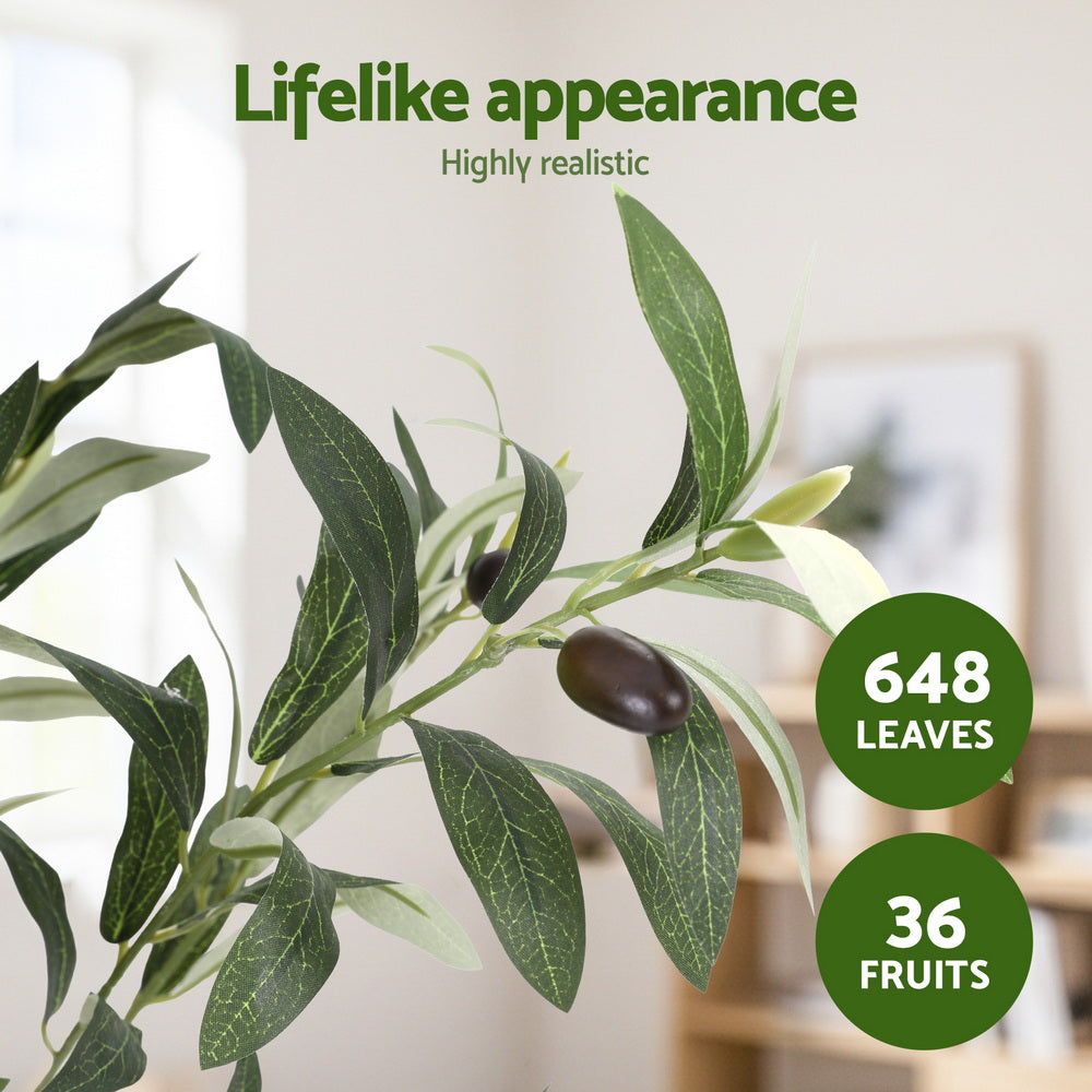 Artiss 155cm Artificial Olive Tree Faux Trees Indoor Decor Artificial Plants Lifelike Plant - Image 6