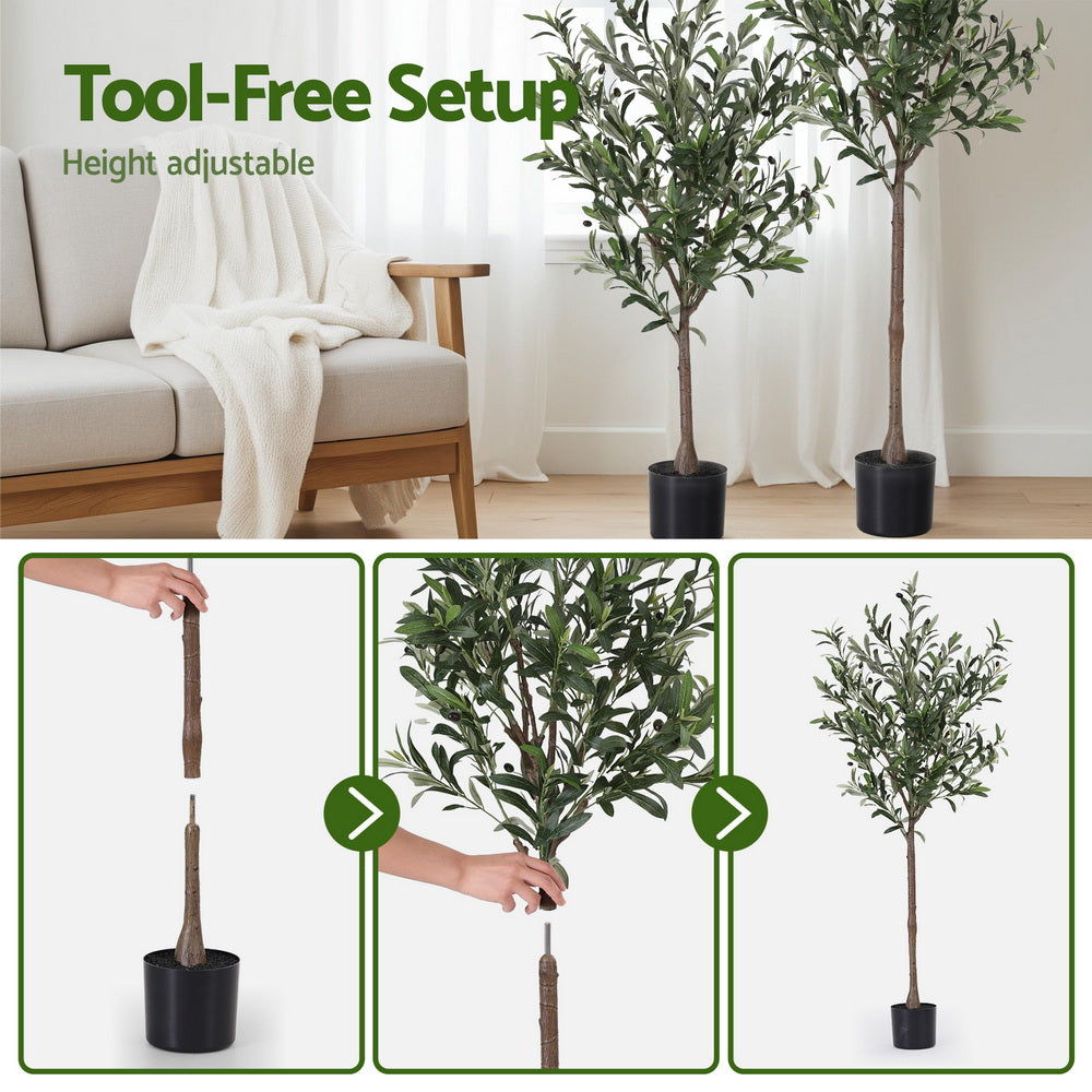 Artiss 155cm Artificial Olive Tree Faux Trees Indoor Decor Artificial Plants Lifelike Plant - Image 7