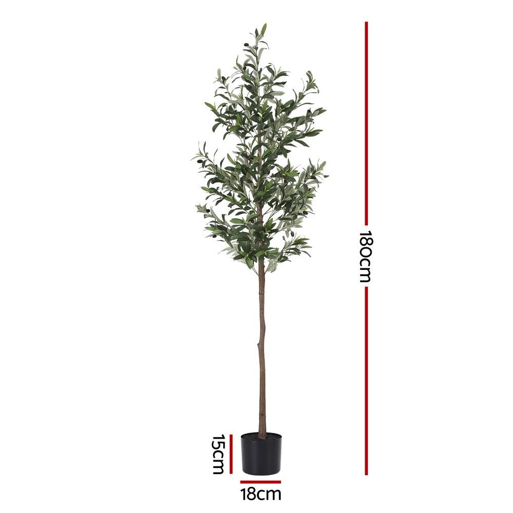 Artiss 180cm Artificial Olive Tree Faux Trees Indoor Decor Artificial Plants Lifelike Plant 1.8M - Image 3