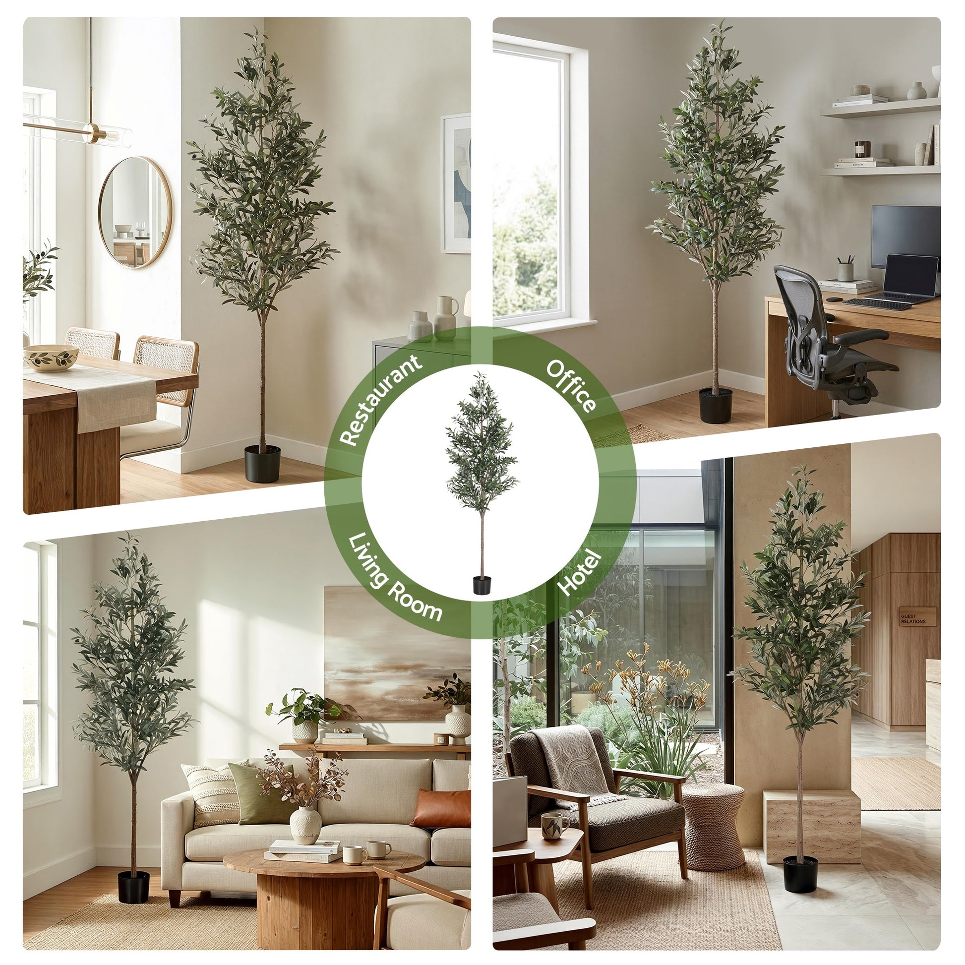 Artiss 210cm Artificial Olive Tree Faux Trees Indoor Decor Artificial Plants Lifelike Plant 2.1M - Image 7