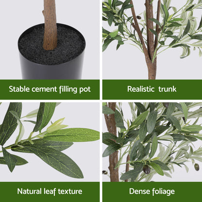 Artiss 210cm Artificial Olive Tree Faux Trees Indoor Decor Artificial Plants Lifelike Plant 2.1M - Image 9