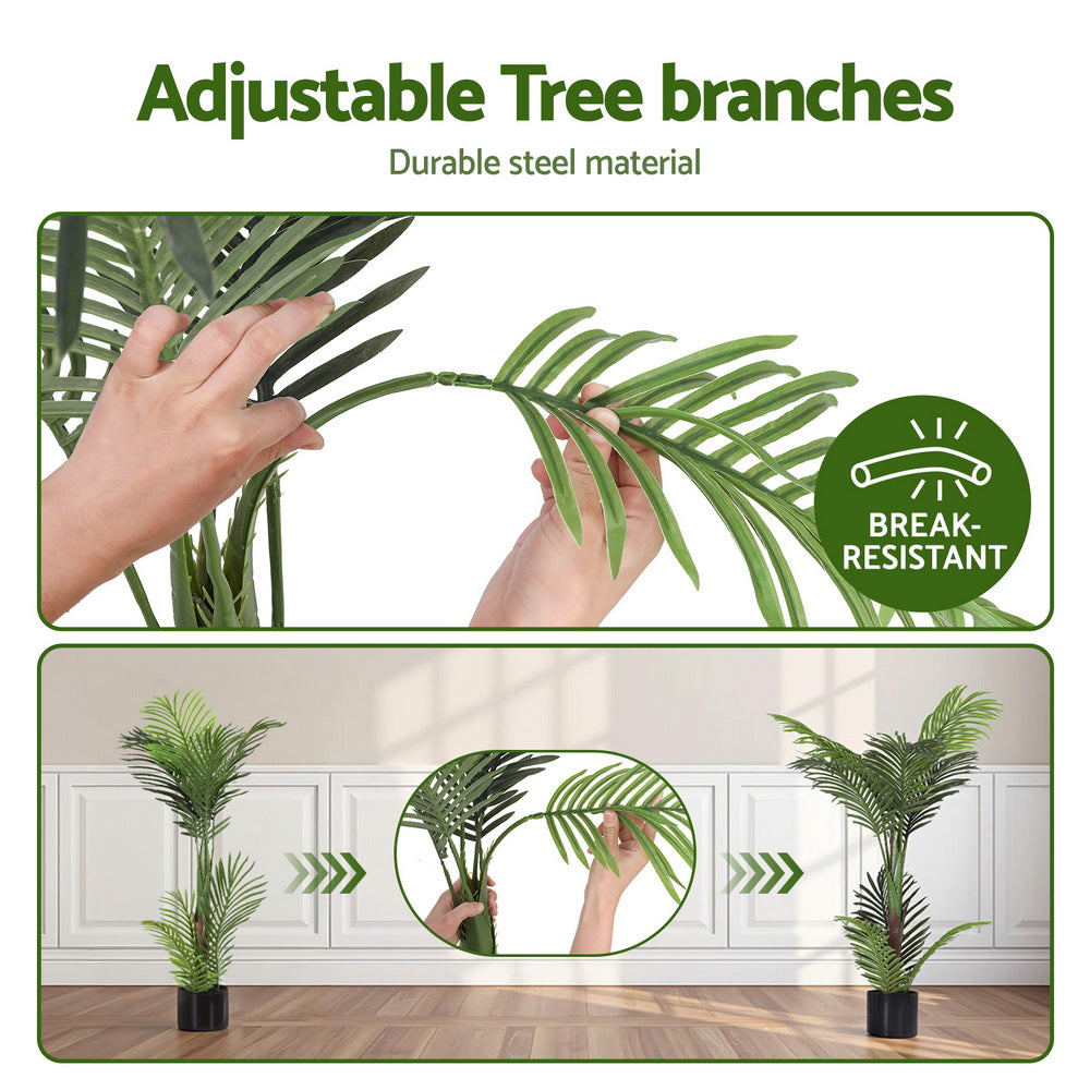 Artiss 100cm Artificial Palm Tree Faux Trees Indoor Decor Artificial Plants Lifelike Plant - Image 5