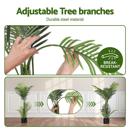 Artiss 100cm Artificial Palm Tree Faux Trees Indoor Decor Artificial Plants Lifelike Plant - Image 5