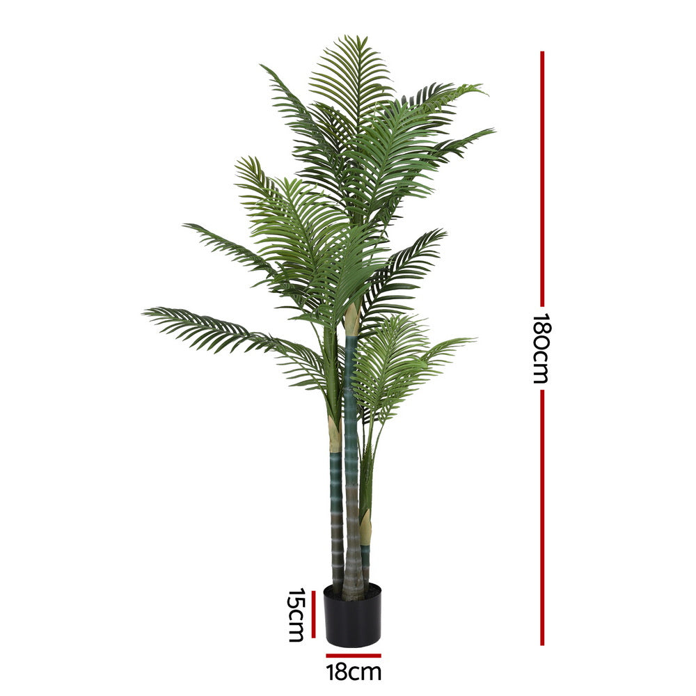 Artiss 180cm Artificial Palm Tree Faux Trees Indoor Decor Artificial Plants Lifelike Plant 1.8M - Image 3