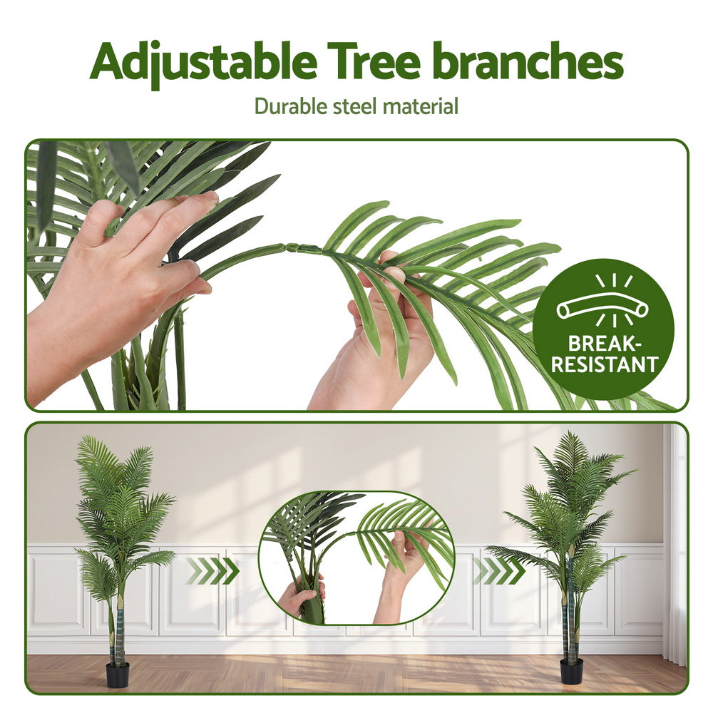 Artiss 180cm Artificial Palm Tree Faux Trees Indoor Decor Artificial Plants Lifelike Plant 1.8M - Image 5