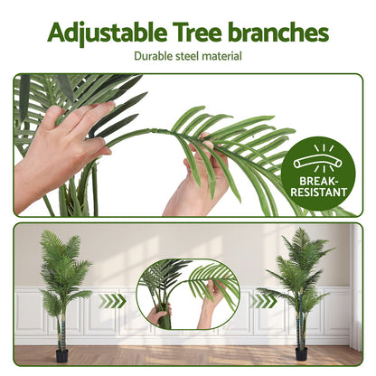 Artiss 180cm Artificial Palm Tree Faux Trees Indoor Decor Artificial Plants Lifelike Plant 1.8M - Image 5