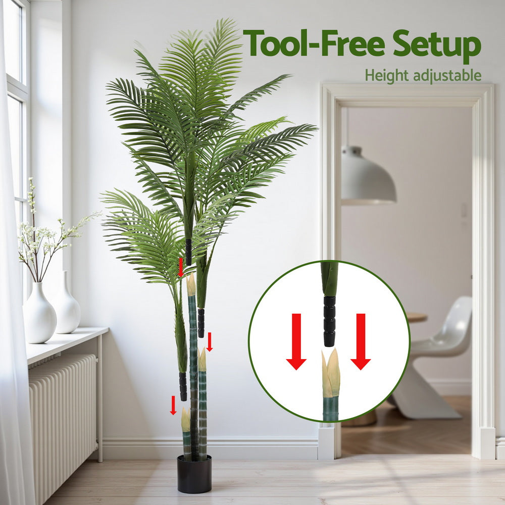Artiss 180cm Artificial Palm Tree Faux Trees Indoor Decor Artificial Plants Lifelike Plant 1.8M - Image 7