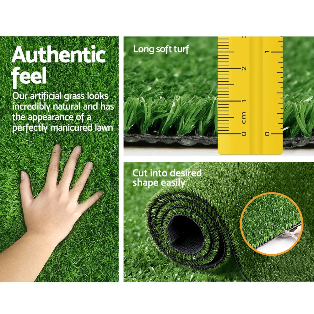 Prime Turf Artificial Grass 2mx10m 10mm Synthetic Fake Lawn Turf Plant Plastic Olive - Image 6