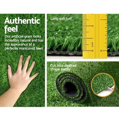 Prime Turf Artificial Grass 2mx10m 10mm Synthetic Fake Lawn Turf Plant Plastic Olive - Image 6