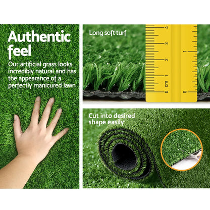 Prime Turf Artificial Grass 1mx20m 17mm Synthetic Fake Lawn Turf Plant Plastic Olive - Image 6