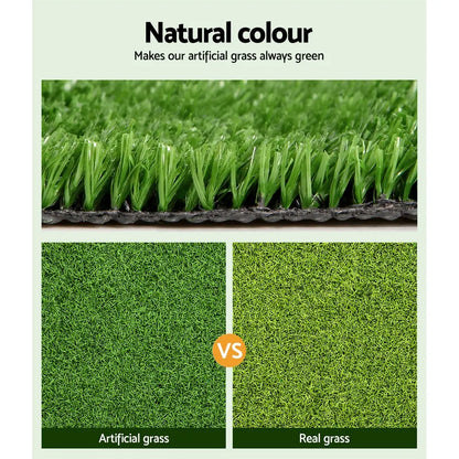 Prime Turf Artificial Grass 2mx5m 17mm Synthetic Fake Lawn Turf Plant Plastic Olive - Image 4
