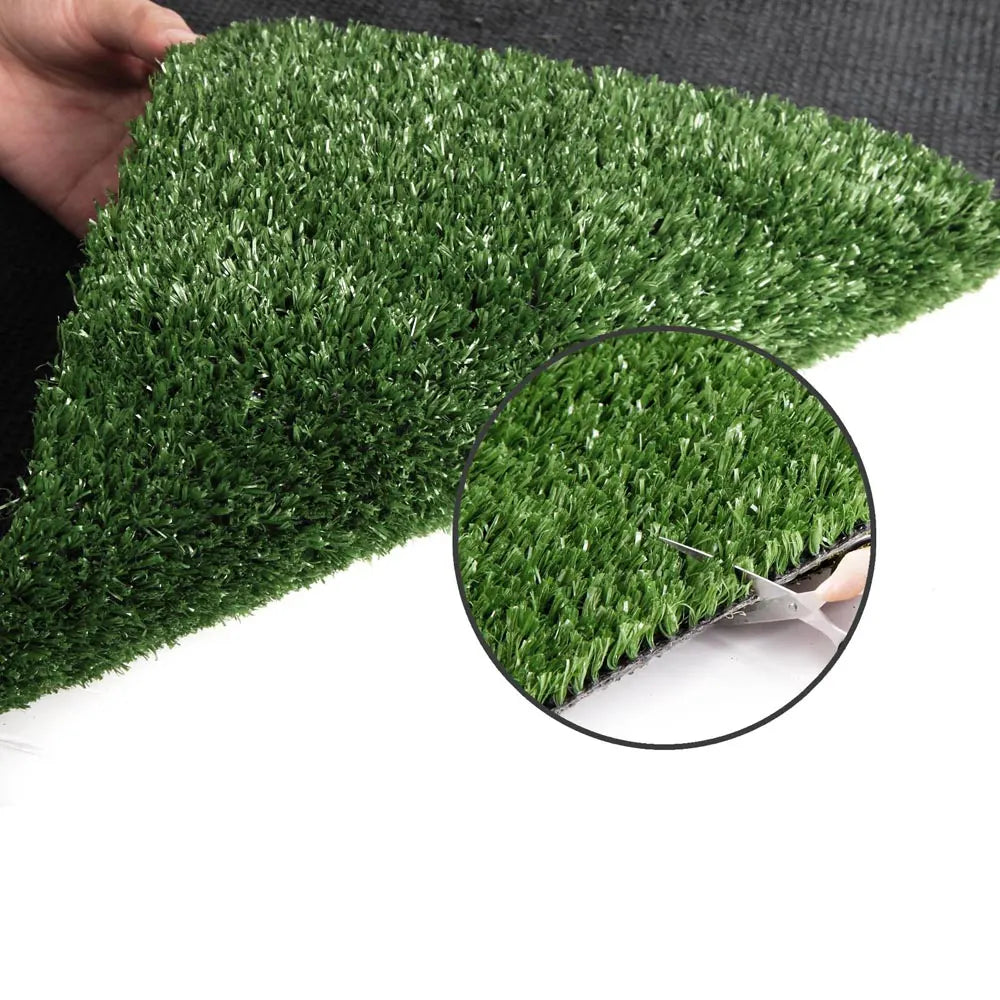 Prime Turf Artificial Grass 2mx10m 17mm Synthetic Fake Lawn Turf Plant Plastic Olive - Image 7