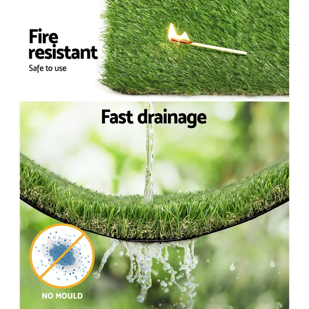 Prime Turf Artificial Grass 20mm 2mx5m Synthetic Fake Lawn Turf Plastic Plant 4-coloured - Image 5