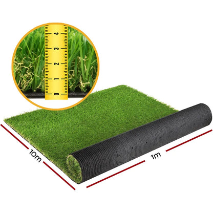 Prime Turf Artificial Grass 40mm 1mx10m Synthetic Fake Lawn Turf Plastic Plant 4-coloured - Image 2