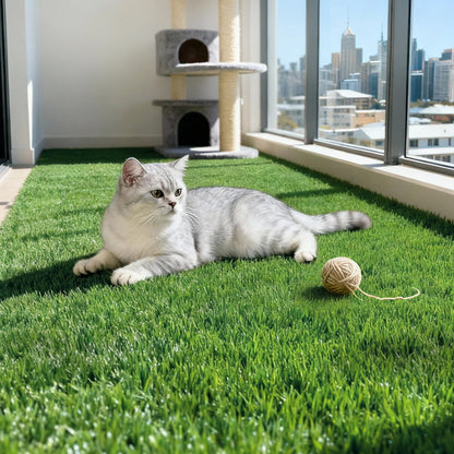 Prime Turf Artificial Grass Turf Rug Fake Grass 2 Rolls 15mm Height 50cm x 2m Indoor Outdoor Synthetic Grass Mat Carpet with Drainage Holes Plastic Plant - Image 5