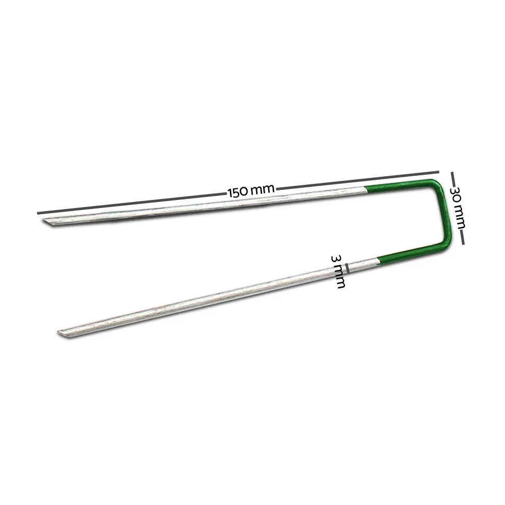 Prime Turf Artificial Grass Synthetic Pins 100pcs Turf Pegs Heavy Duty Weed Mat Stakes Landscape - Image 2