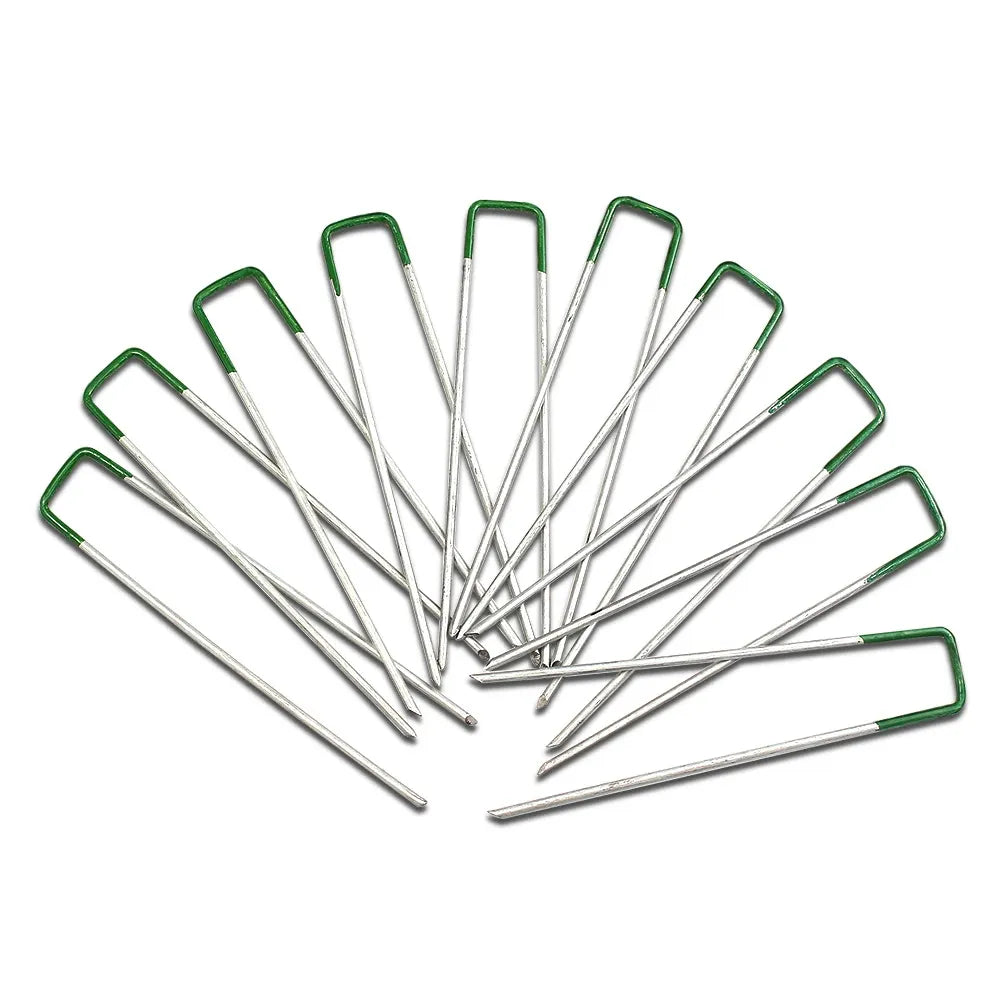Prime Turf Artificial Grass Synthetic Pins 100pcs Turf Pegs Heavy Duty Weed Mat Stakes Landscape - Image 3