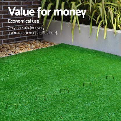 Prime Turf Artificial Grass 50pcs Synthetic Pins Fake Lawn Turf Weed Mat Pegs Joining Tape - Image 4