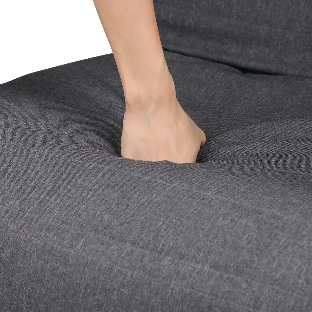 Artiss Rocking Armchair Footrest Nursing Charcoal Afton - Image 9