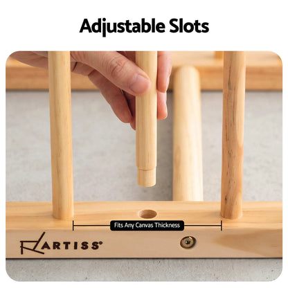 Artiss Wooden Art Drying & Canvas Storage Rack with Caster Wheels for Studio,Galleries,Classroom - Image 5