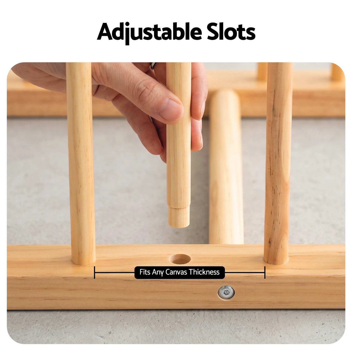 Artiss Art Drying & Storage Rack with Caster Wheels, Solid Wood Adjustable Slots Rack for Drawing Boards, Panels, Paintings, Artworks Display - Image 5