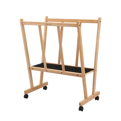 Artiss Art Display Wooden Print Rack with Castors-Canvas Drying & Storage Rack for Panels, Posters, Art Shows & Galleries  - Image 4