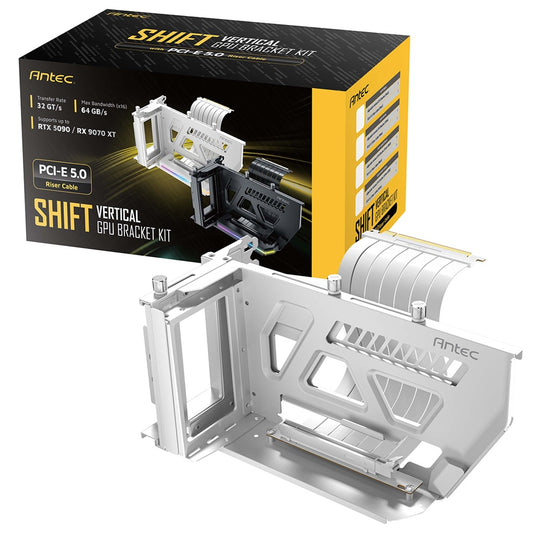 Antec AT-ARCVB-W190-A-PCIE5 SHIFT ARGB White PCI-E 5.0, 190mm riser, ARGB, PCIe 5.0 x16, fits up...