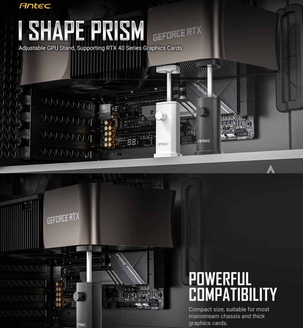 (LS)Antec IGPU, VGA Bracket Holder. Solid Construction  durability - White Aluminum Alloy Metal....