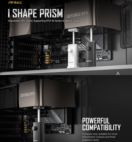 (LS)Antec IGPU, VGA Bracket Holder. Solid Construction  durability - White Aluminum Alloy Metal....