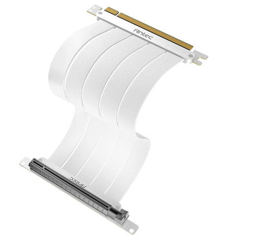 Antec PCIE-4.0 Riser Cable (200mm White) High Quality Gold Plated and Shielded PCB. Stability and...