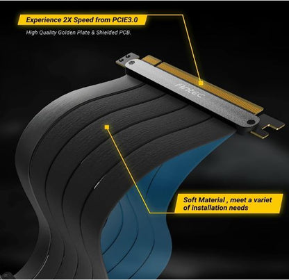Antec Vertical PCI Bracket and PCI-E 4.0 Cable Kit (200mm) Black. Universal 5070  7000x. Premium... - Image 3