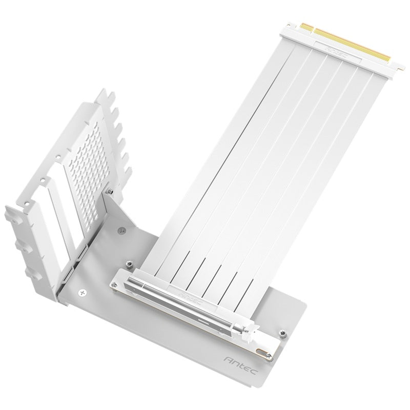 Antec AT-RCVB-BK200-PCIE5 RTX50 PCI-E 5.0 Riser Cable Vertical Bracket Kit - White, 200mm, 64GB/s... - Image 2