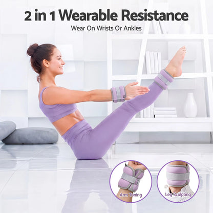 Everfit Ankle Wrist Weights for Women & Men, 4 Colors Set with 1 2 3 4kg Wearable Leg Arm Weights with Secure Fit for Walking, Running, Pilates, Home Fitness - Image 4
